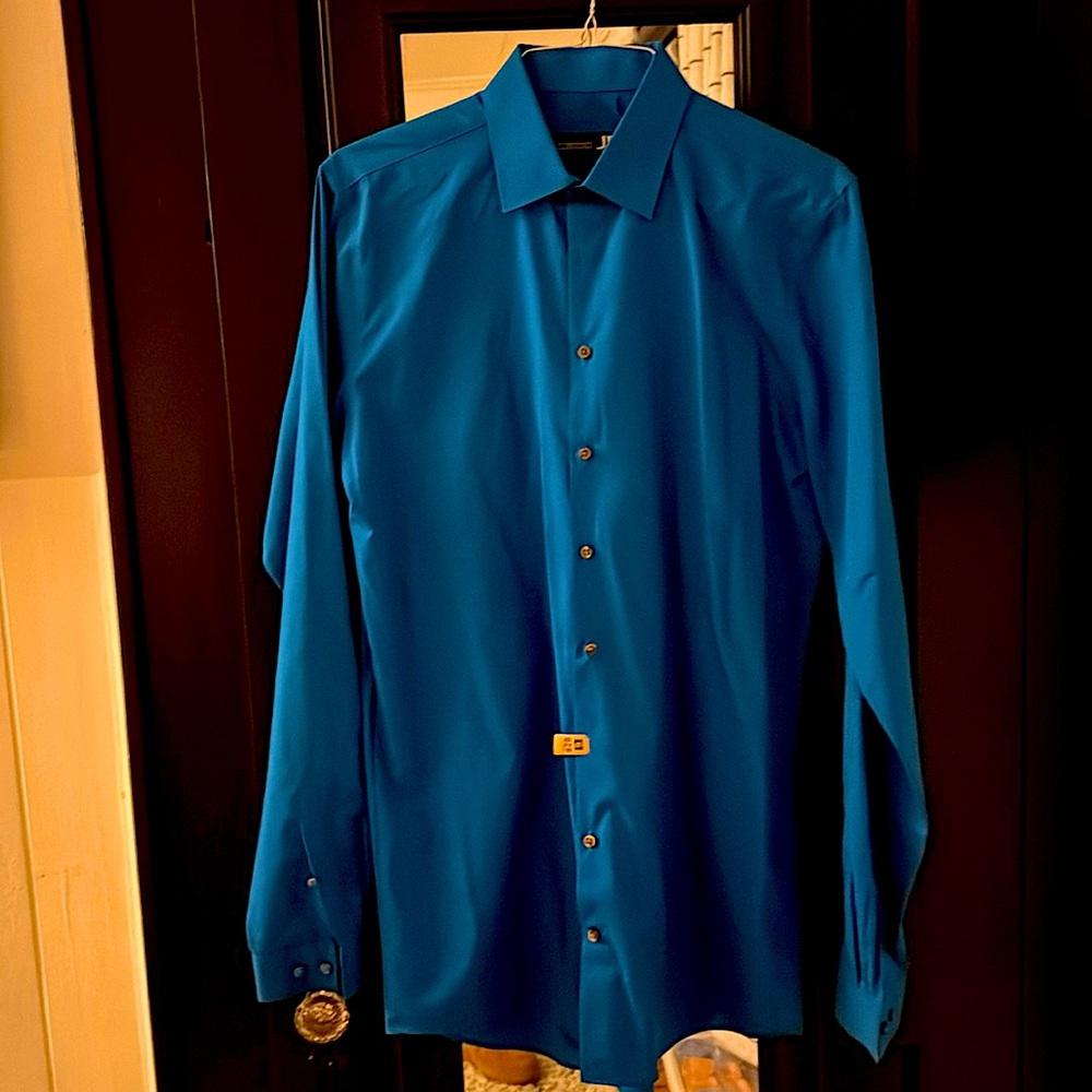 J. Ferrar Big and Tall Blue Dress Shirt